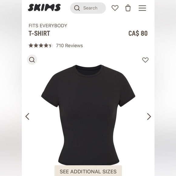 SKIMS Fits Every Body T-Shirt - Picture 1 of 6